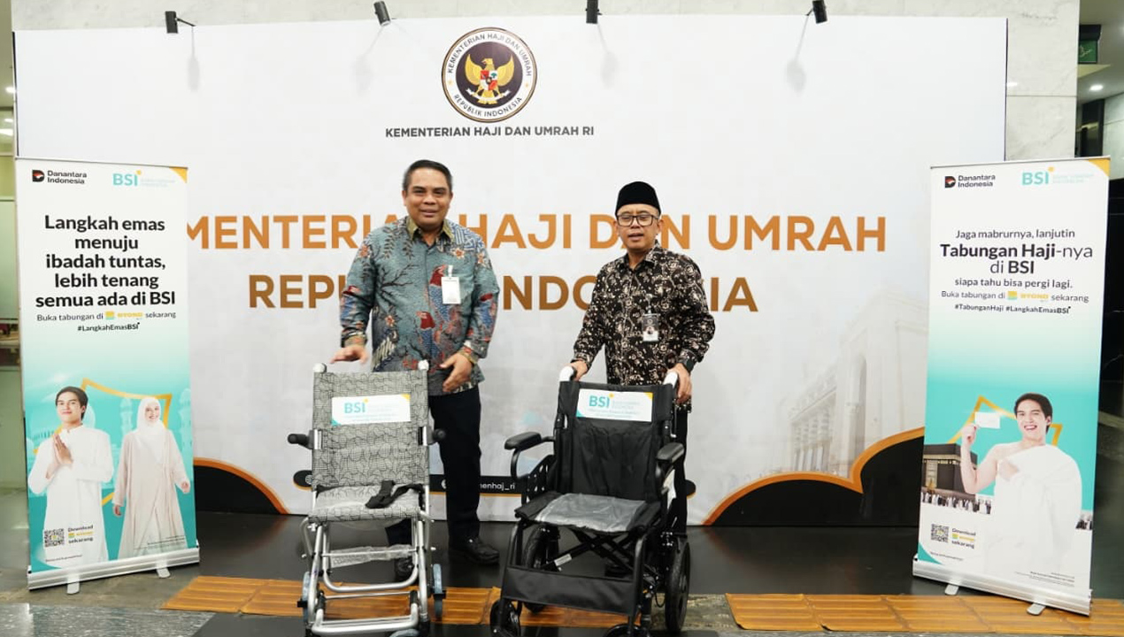 Support Kelancaran Puncak Haji, BSI Kirim 600 Kursi Roda ke Tanah Suci