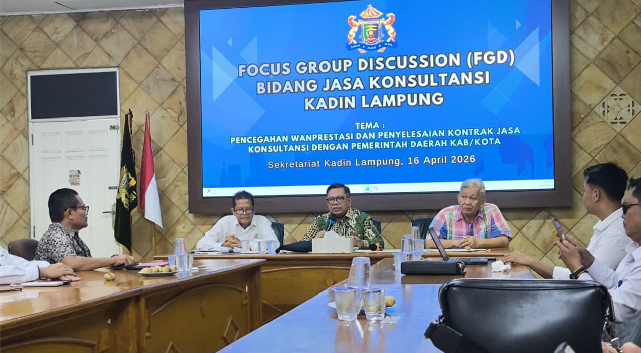 Kadin Lampung Gelar FGD: Perkuat Sinergi dan Strategi Cegah Wanprestasi Kontrak Jasa Konsultansi