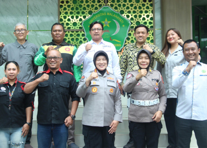 Universitas Malahayati dan Polda Lampung Bahas Aplikasi Siger Presisi Lewat Podcast Edukatif