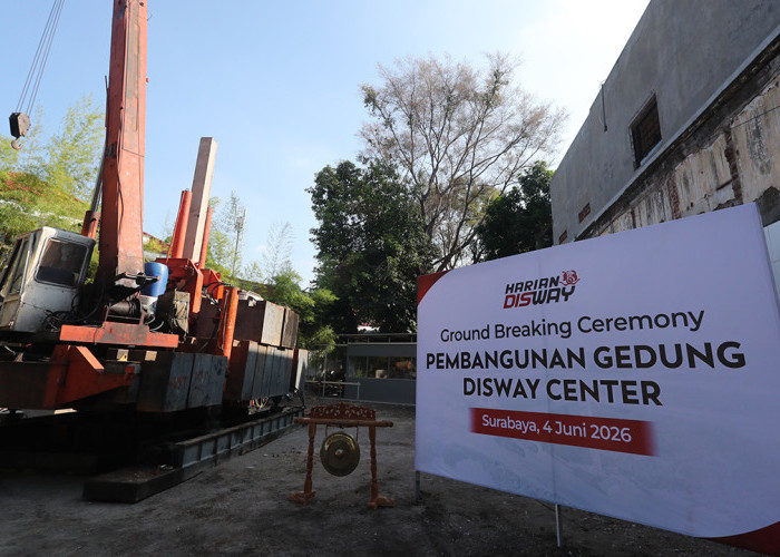 Groundbreaking Disway Center Dimulai, Dahlan Iskan Siapkan Kantor Baru untuk Disway, DBL dan Persebaya