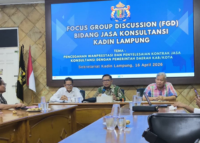 Kadin Lampung Gelar FGD: Perkuat Sinergi dan Strategi Cegah Wanprestasi Kontrak Jasa Konsultansi